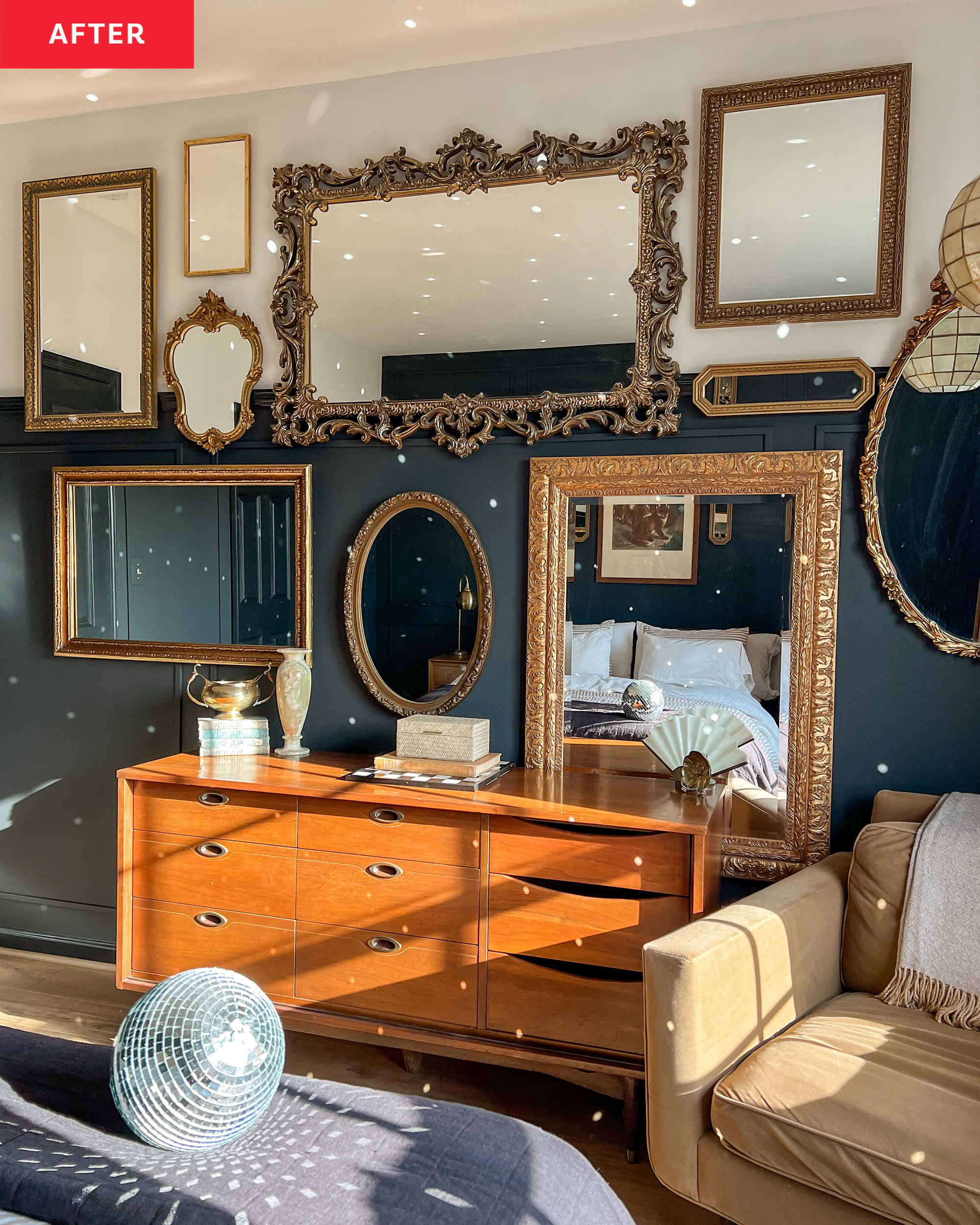 Amazon.com: KOHROS Art Decorative Wall Mirrors Large Grecian Venetian Mirror  for Hotel Home Vanity Sliver Mirror (W 24.8