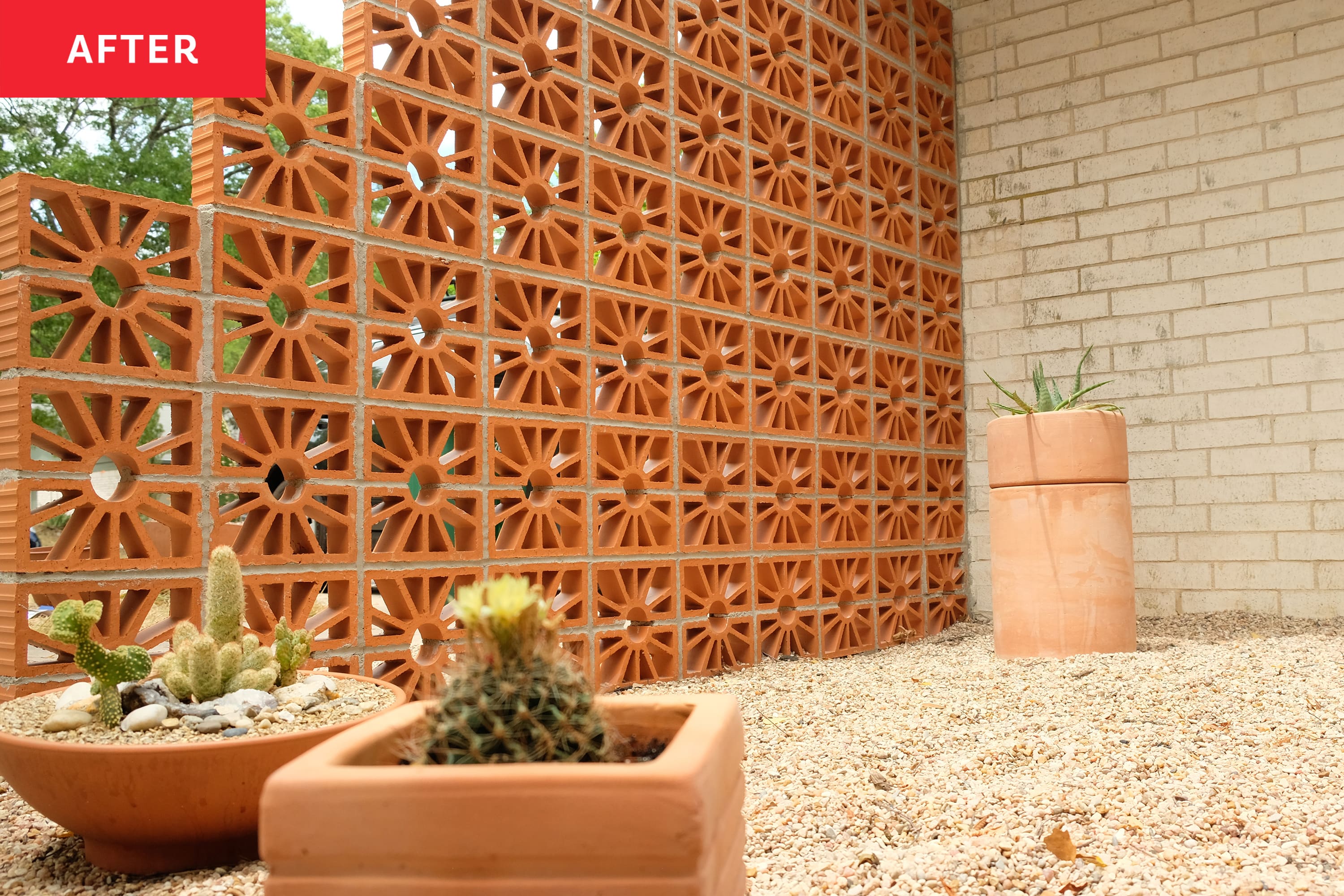 Terracotta store breeze blocks