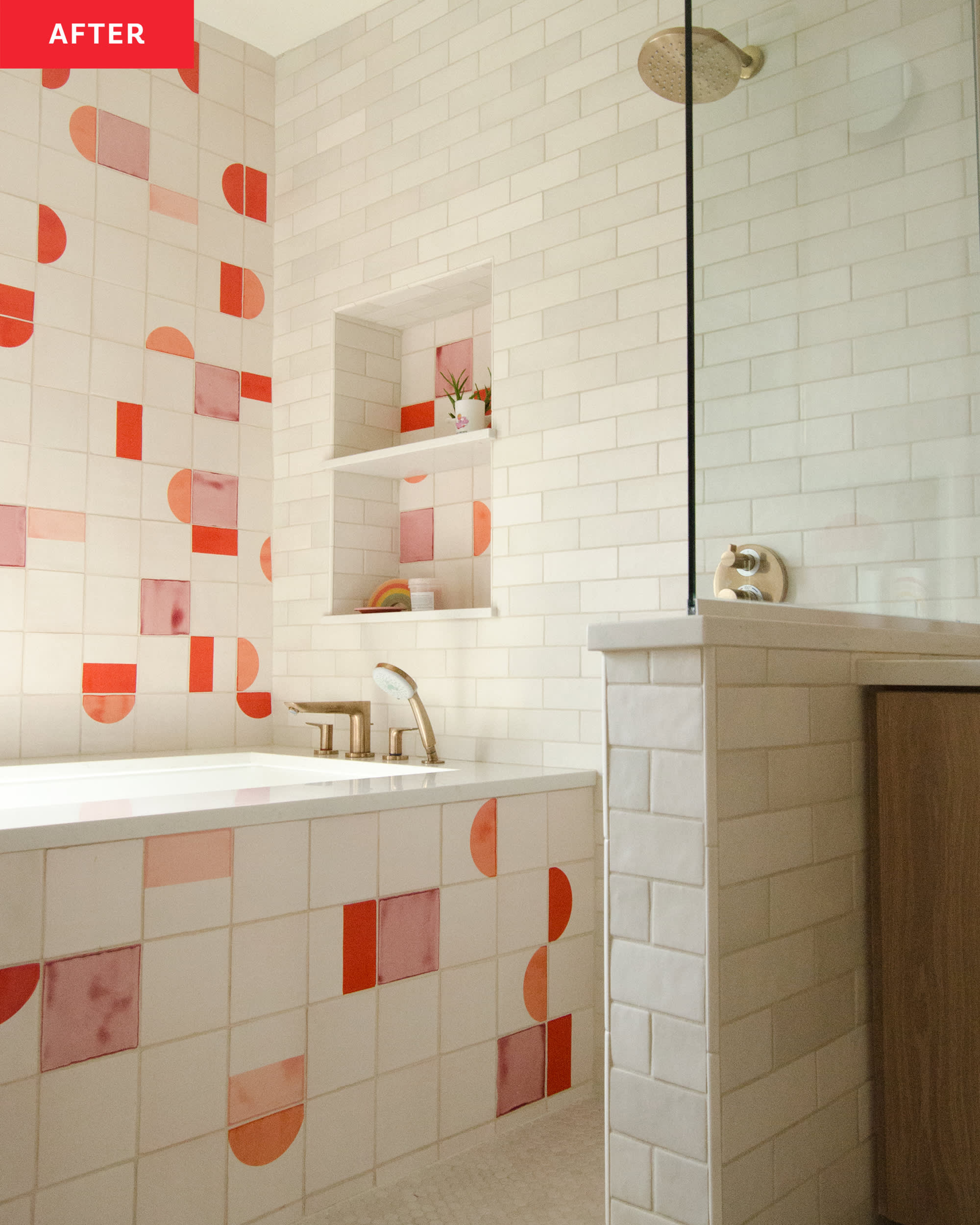 A 70-Square-Foot Family Bathroom Remodel with Tub Inside the Shower | Cubby, image size:2000x2500