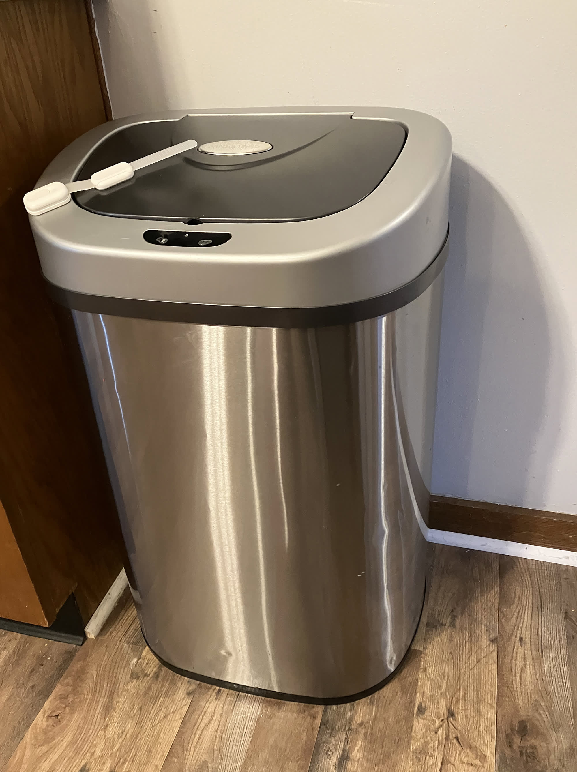 NINESTARS Automatic Infrared Trash Can - Stainless Steel