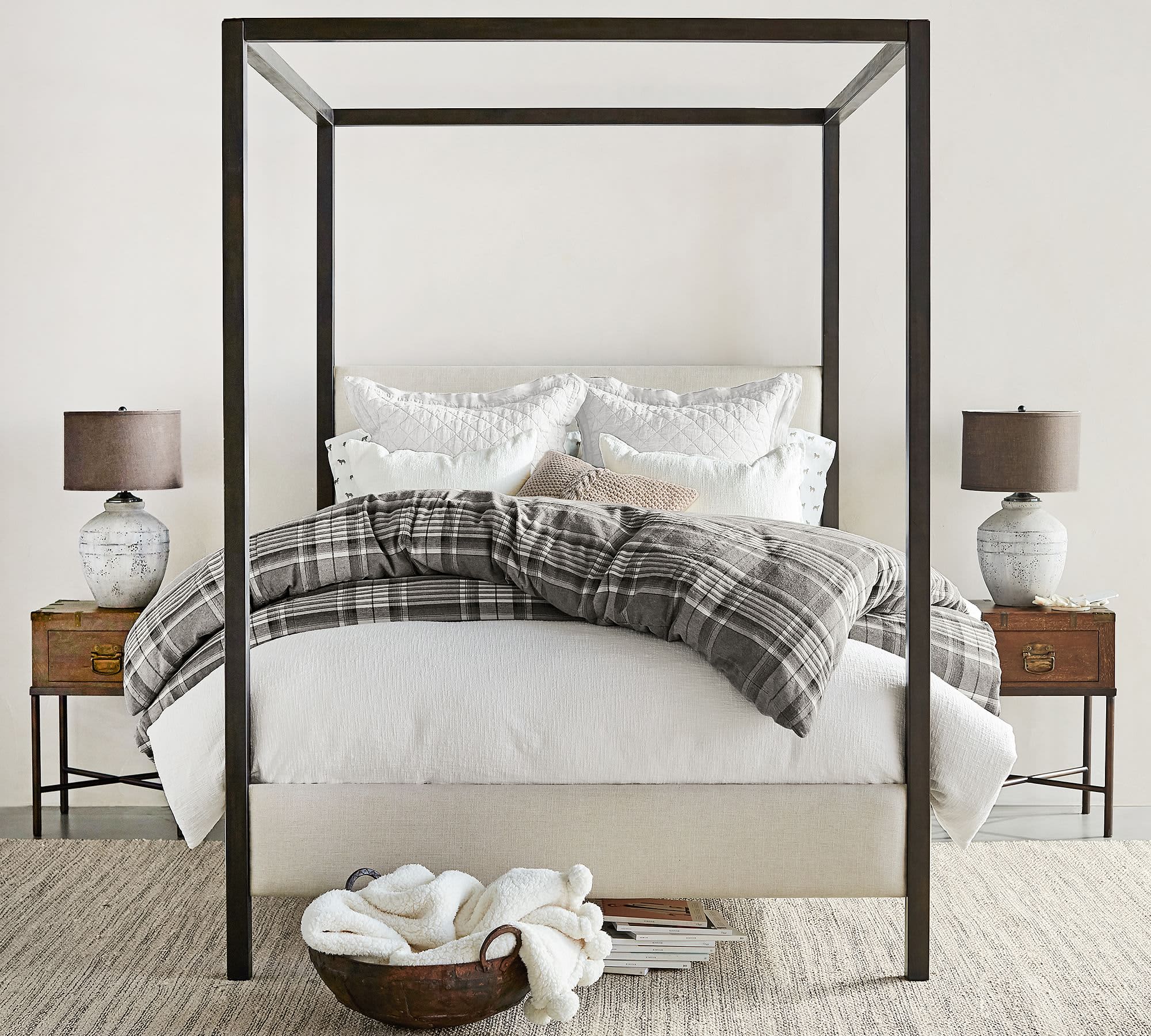 Pottery barn online metal headboard