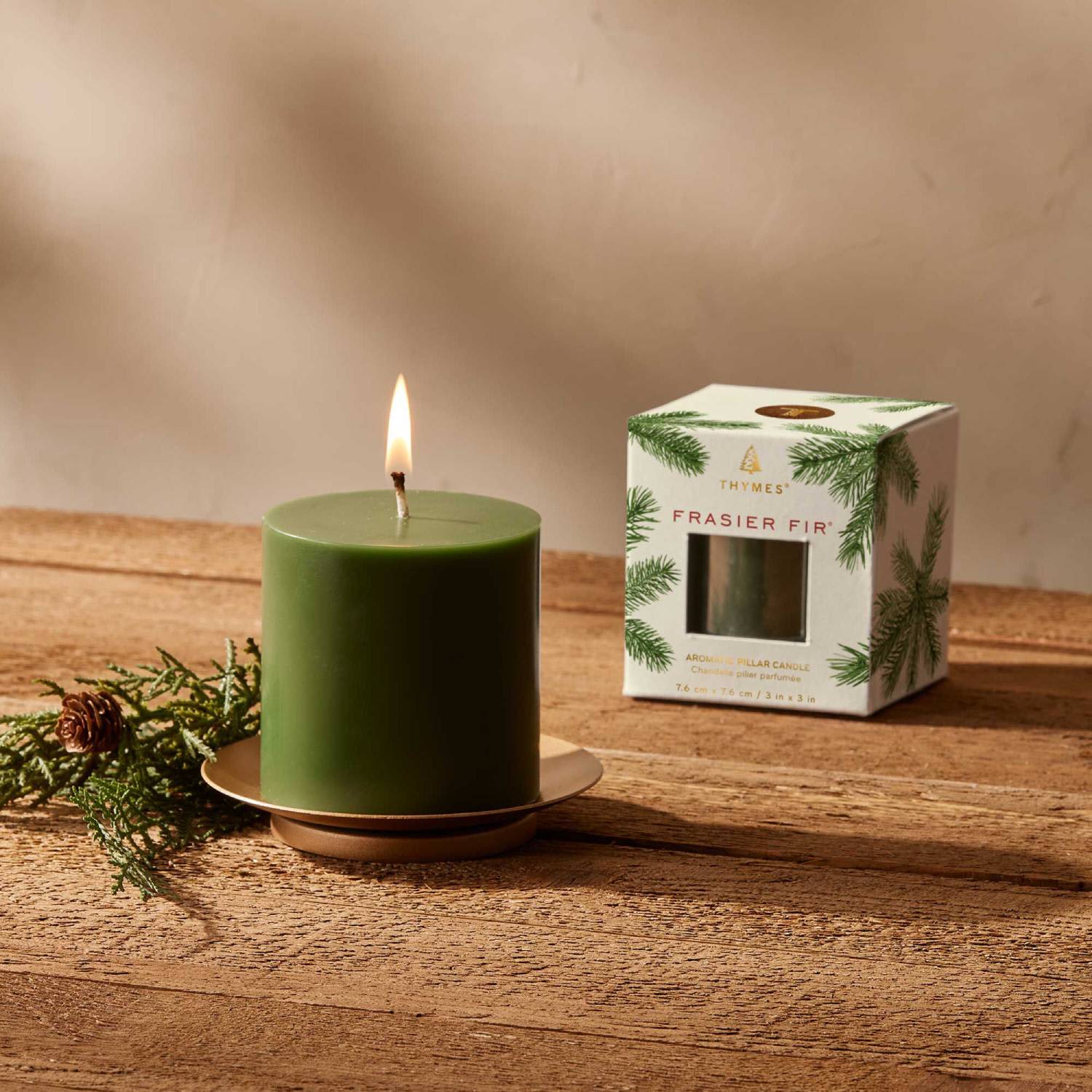 Large scented candle in glass - Balsam Thyme Candle-lite