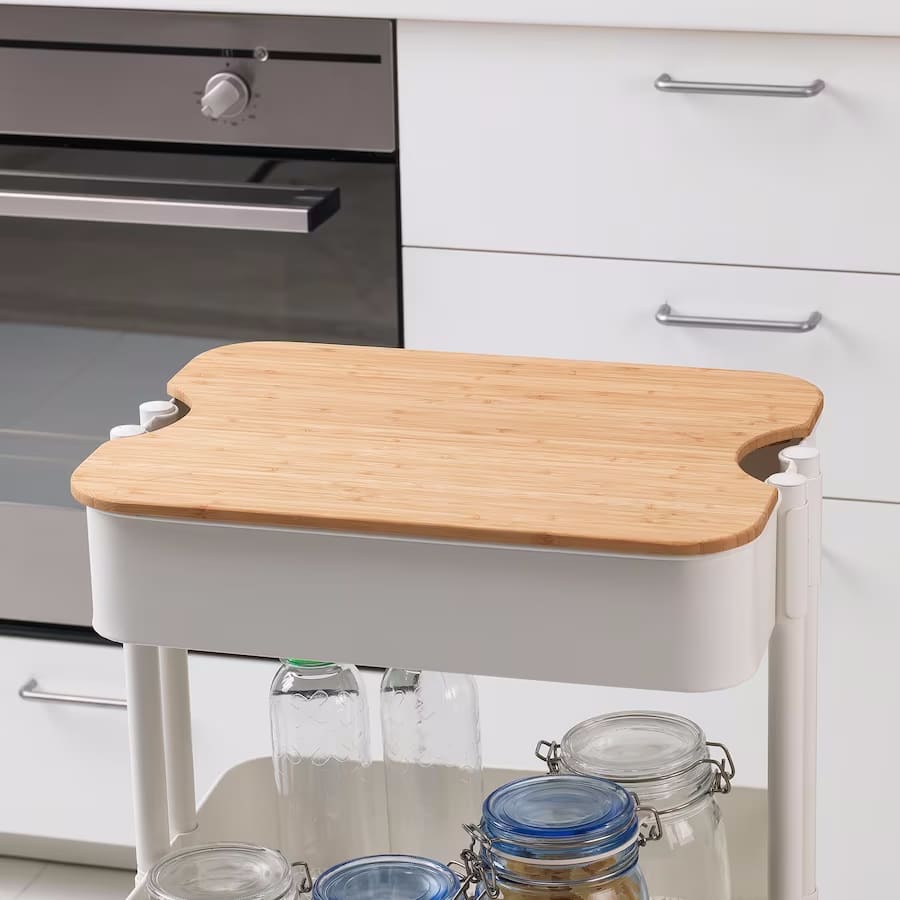 This IKEA Cutting Board Hack Transforms the RÅSKOG Cart