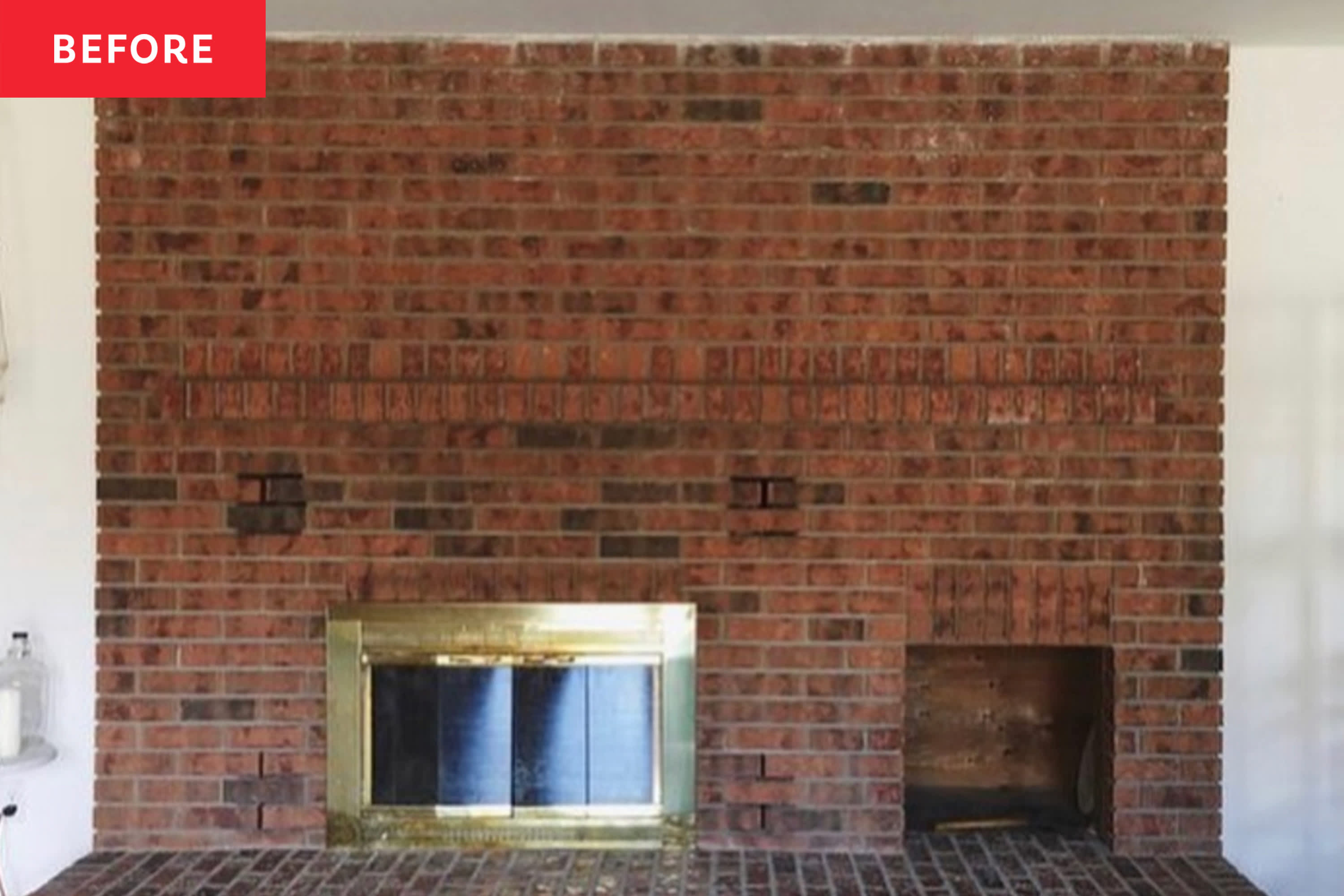 Brick To Stone Fireplace Before And After Aztec XL Stone Veneer
