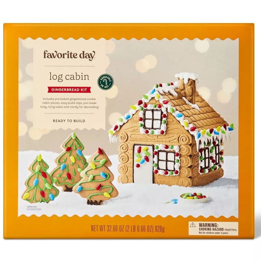 Gingerbread Log House Kits Log Cabin Gingerbread Pillow – Buttermilk