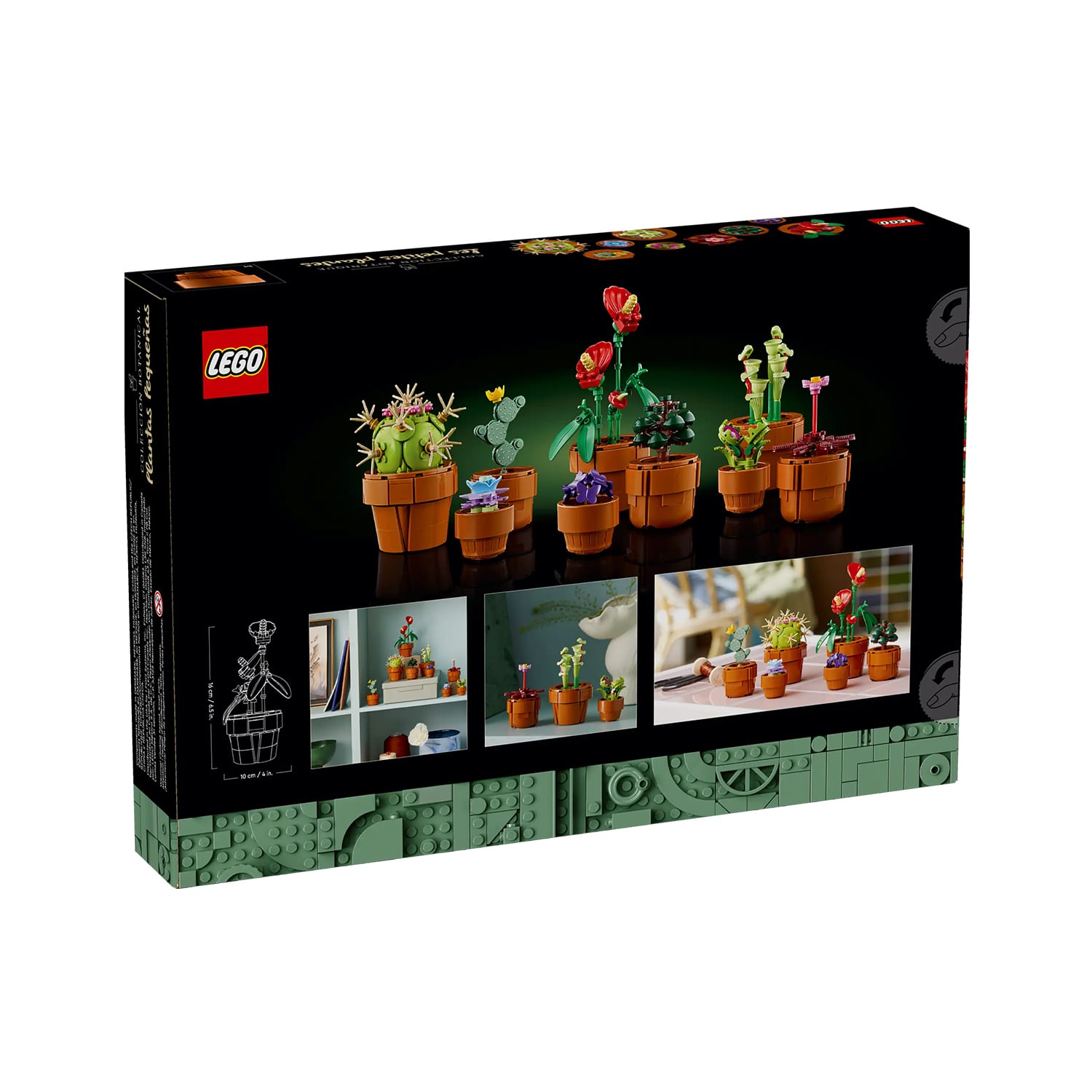 LEGO Cactus Plant Blooming Dark Green Desertscape with Stand Pink Flower  Prickly