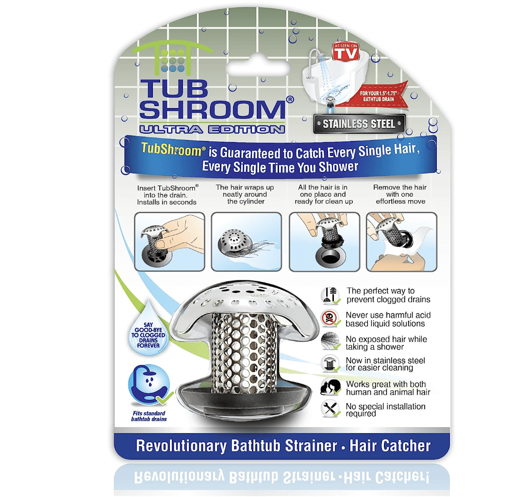 TubShroom (Green) The Hair Catcher That Prevents Clogged Tub Drains