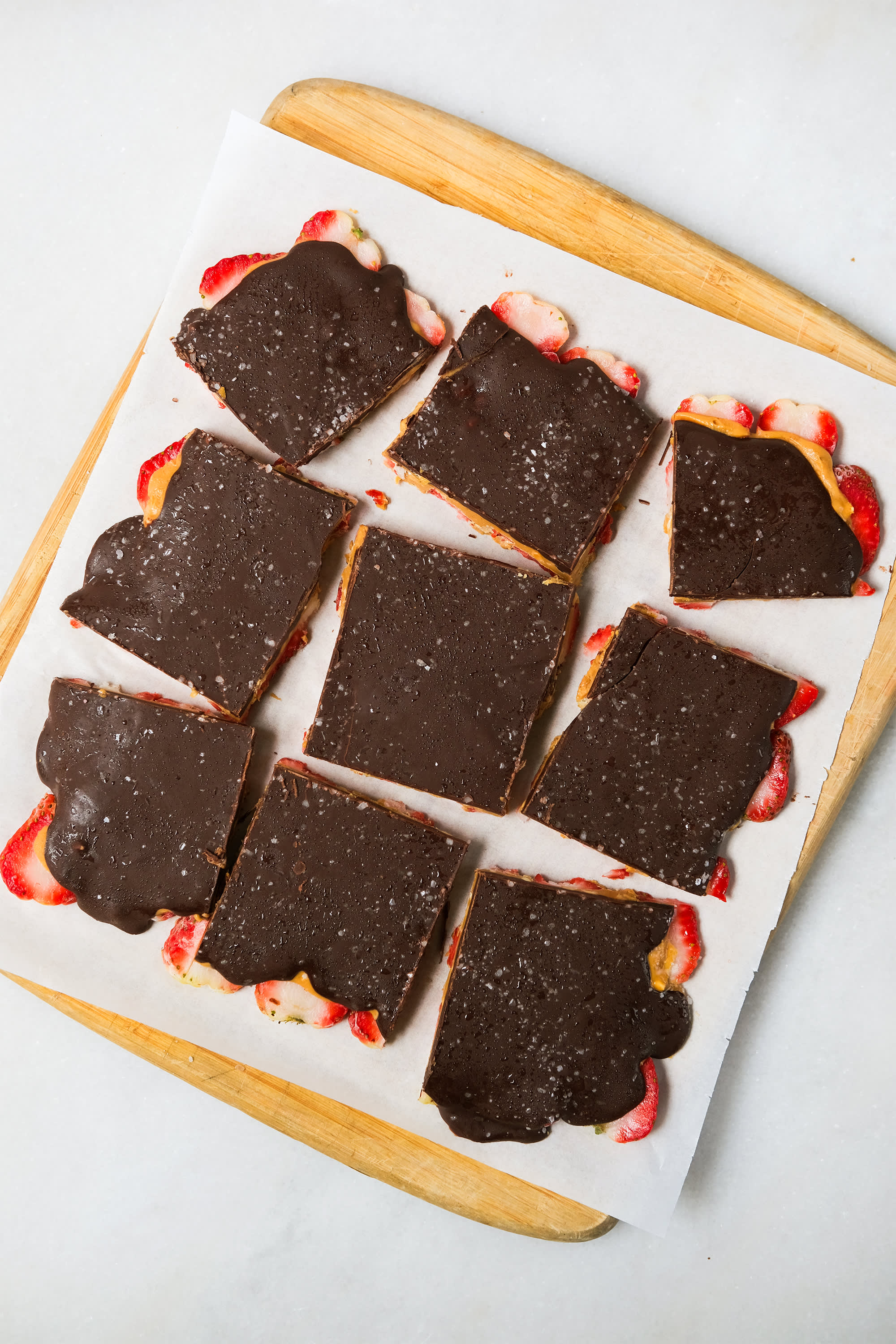 Frozen Chocolate Strawberry Peanut Butter Bark Recipe - Basics