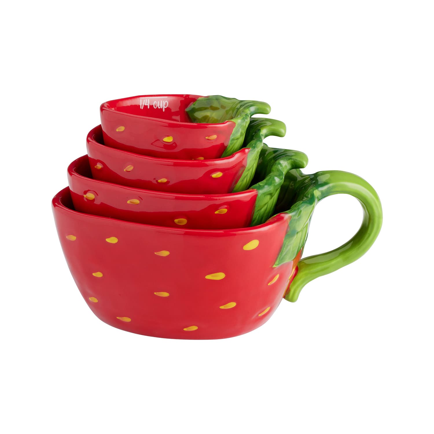 Hand Painted Strawberry Figural Ceramic Mug - World Market