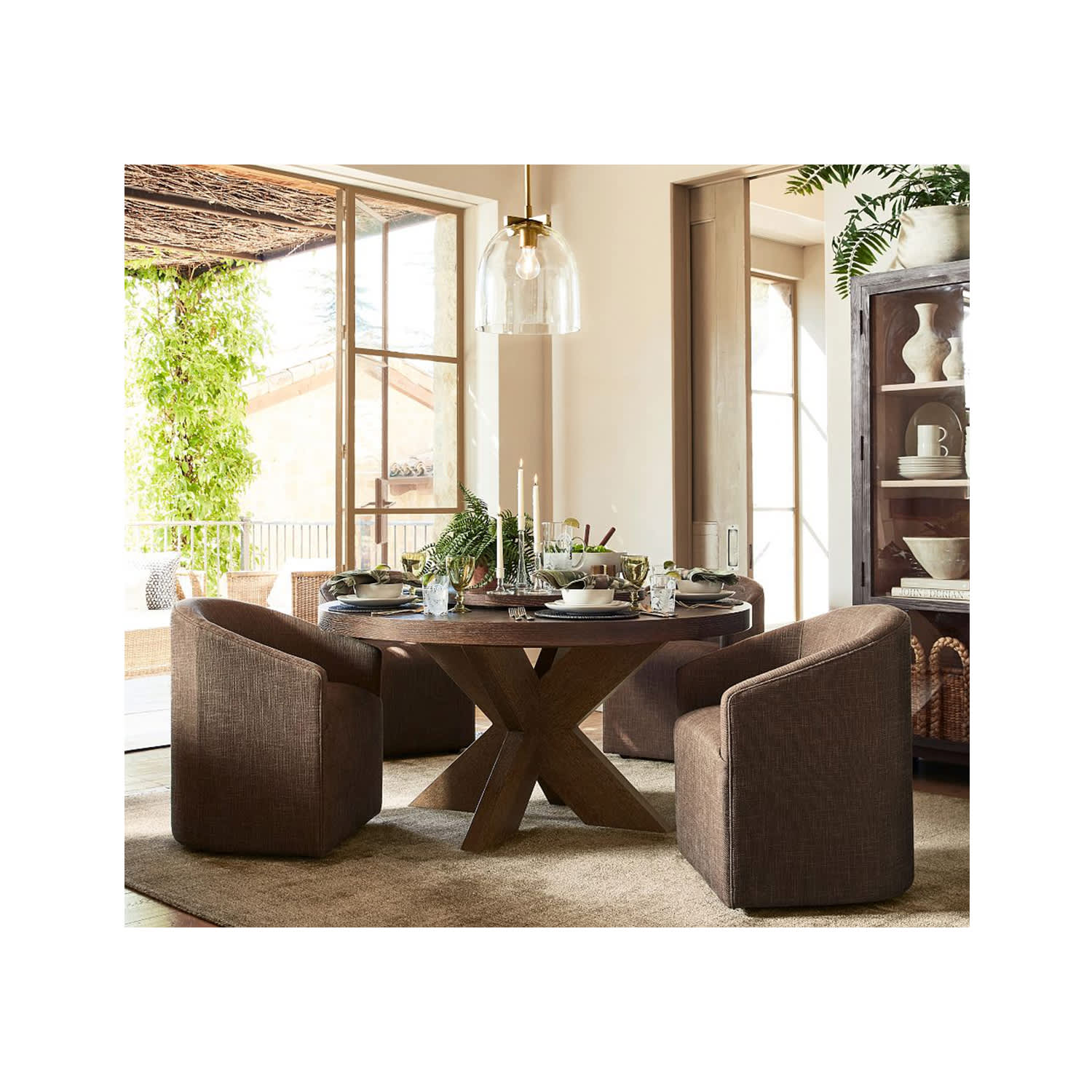 Round Table Pottery Barn Dining Table With Bench Circular Dining