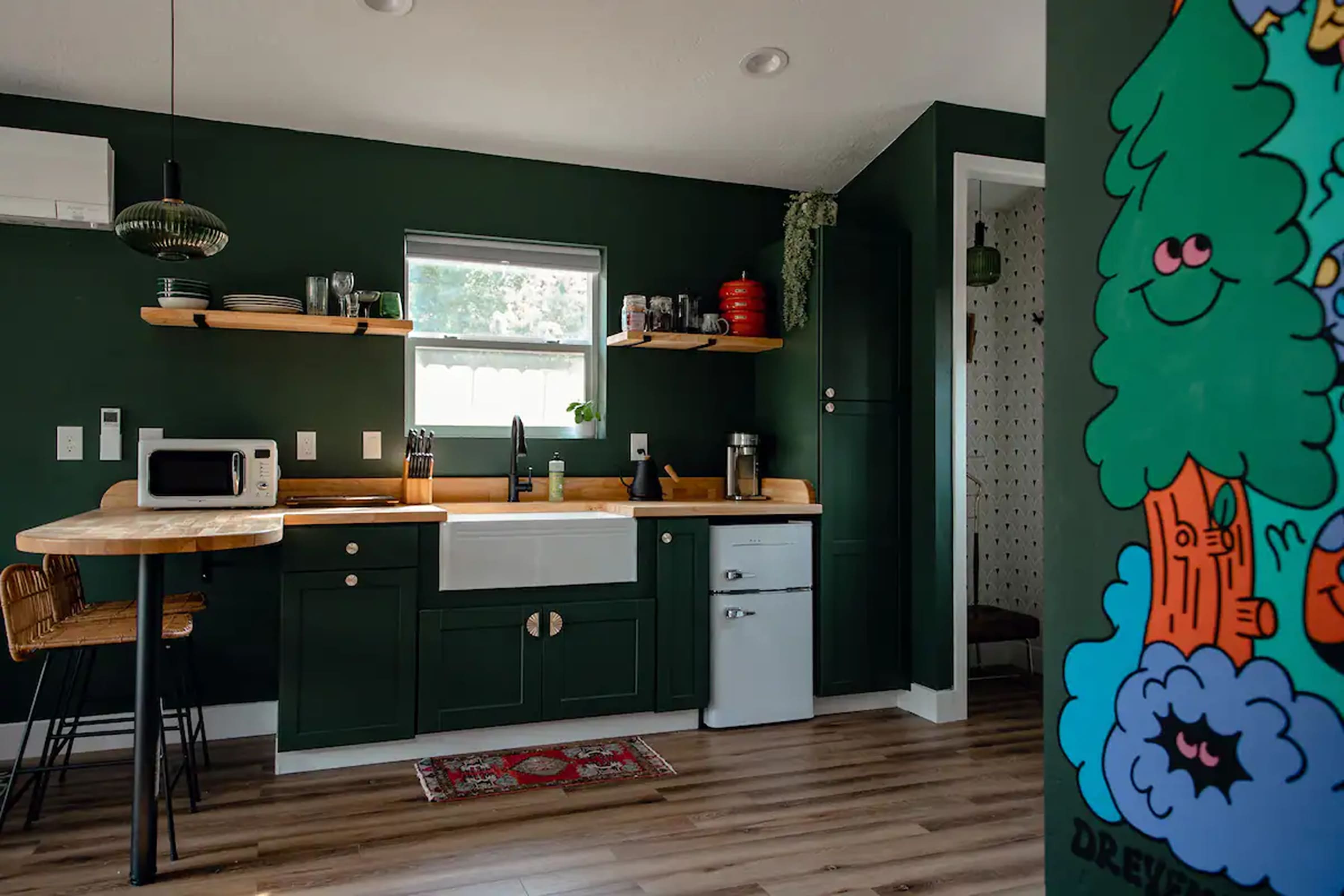 Before \u0026 After: Green Walls Bring Drama to a Blank Kitchen | The Kitchn, image size:3000x2000