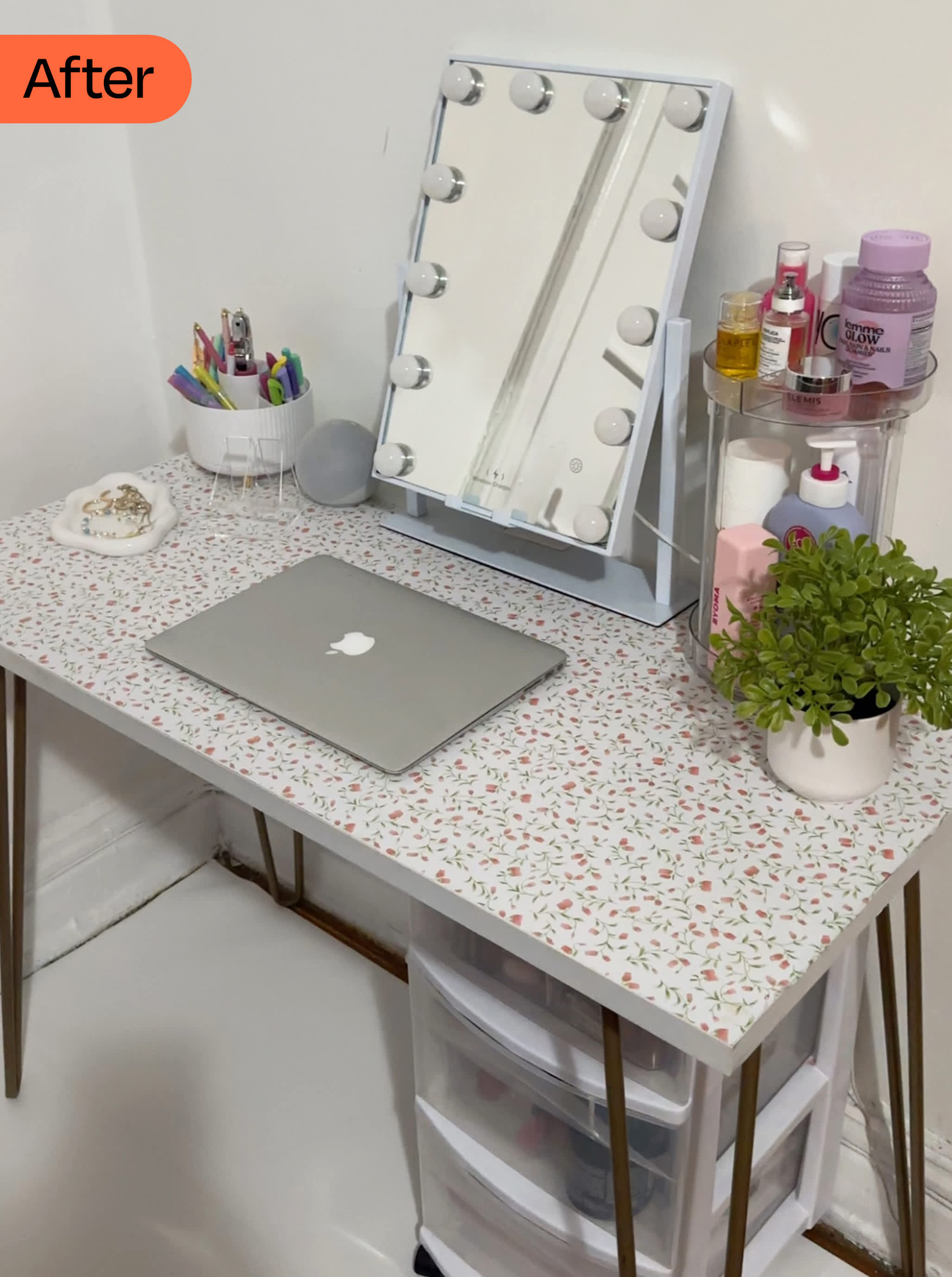How I Made a Desk and Vanity Combo in My Dorm Room Dorm Therapy
