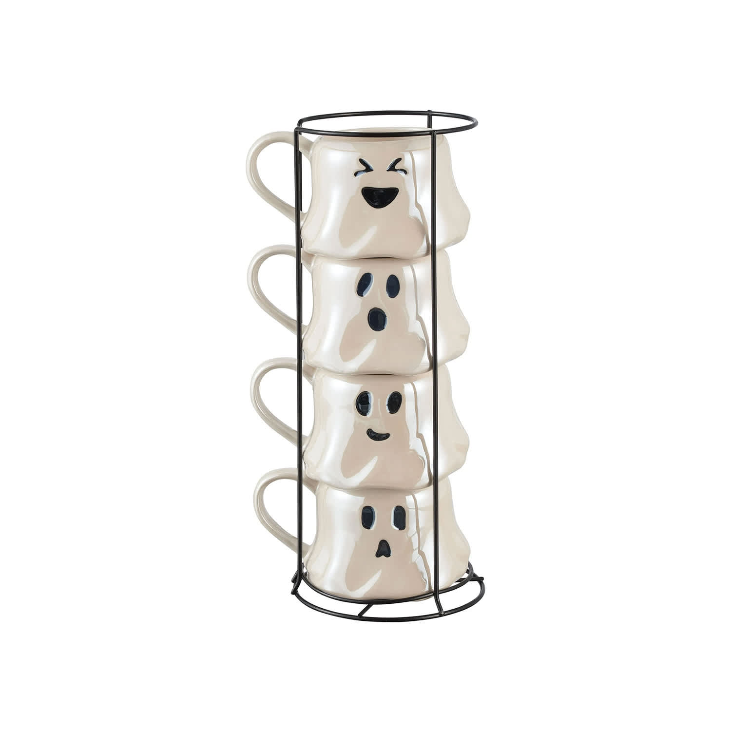 Set of 4 Halloween best Stacked Mugs