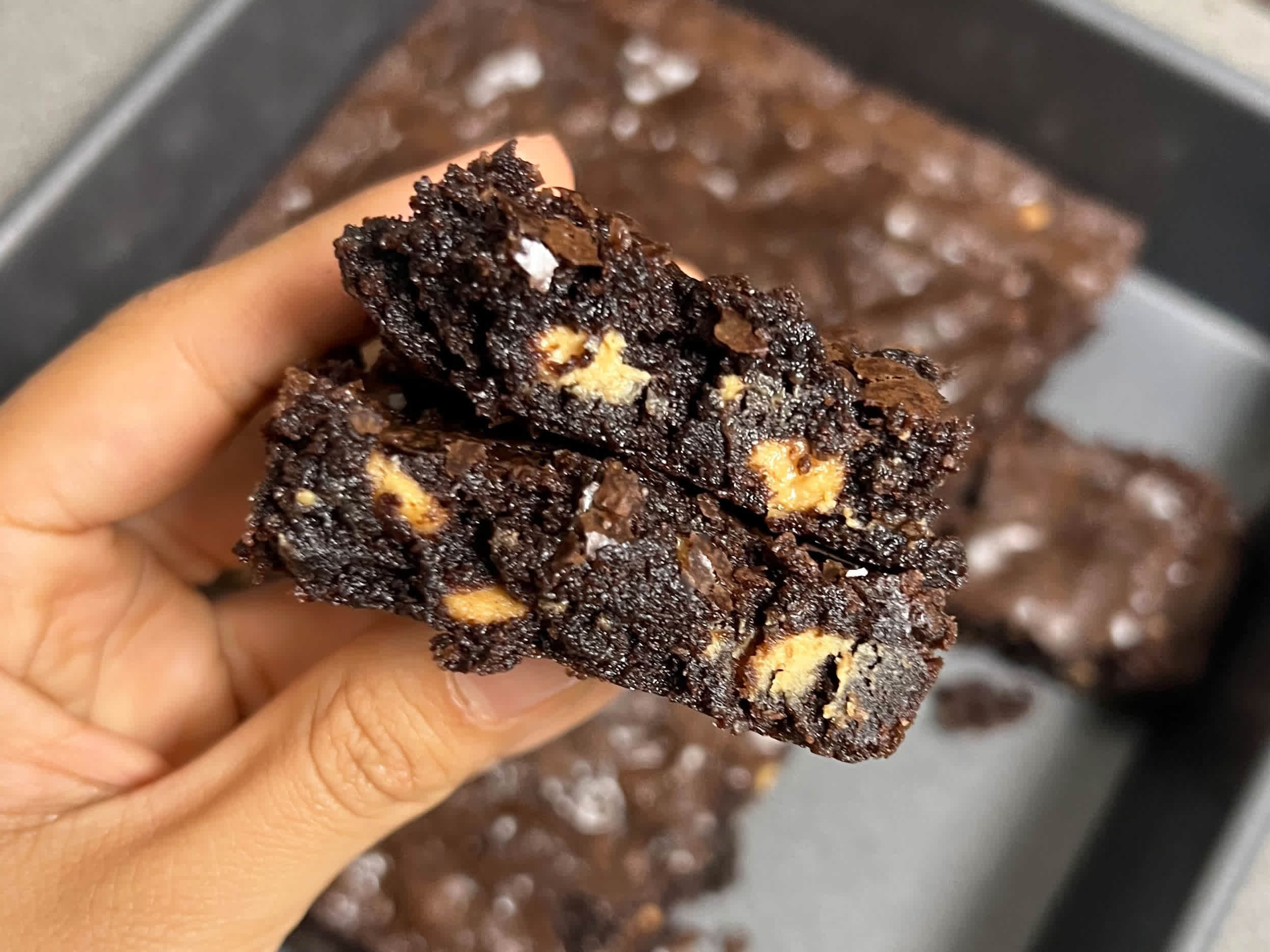 Brownie Mix Brownies In Cake Pan Brownie Mix Baking Brownies In