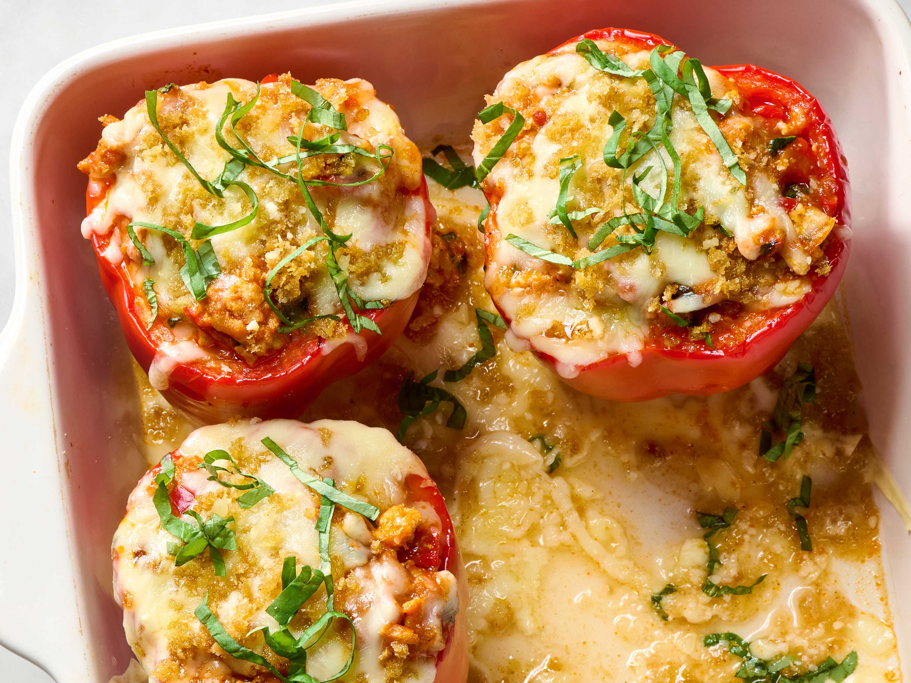Chicken Parmesan Stuffed Peppers Recipe | The Kitchn