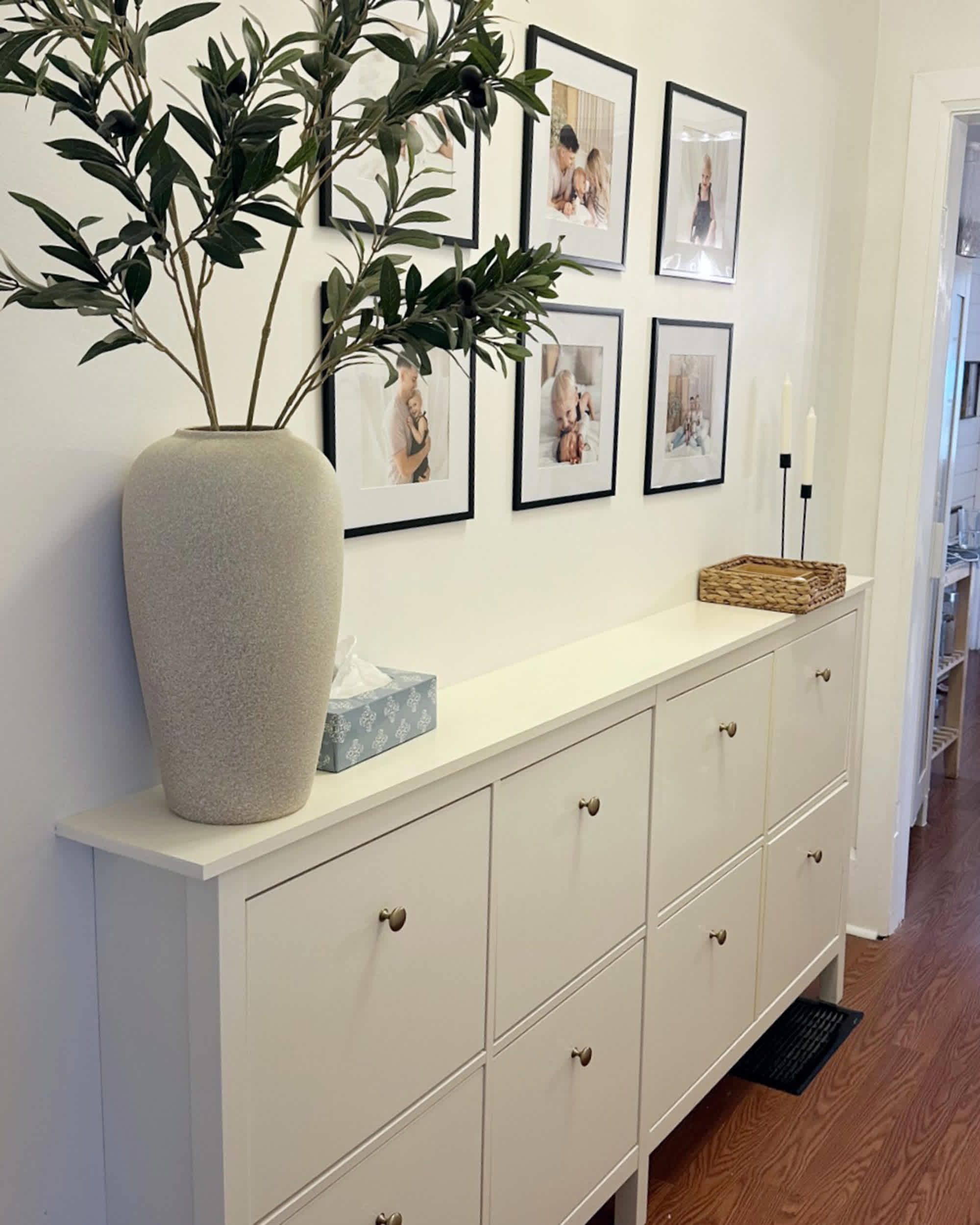 Ikea hemnes shoe cabinet white top