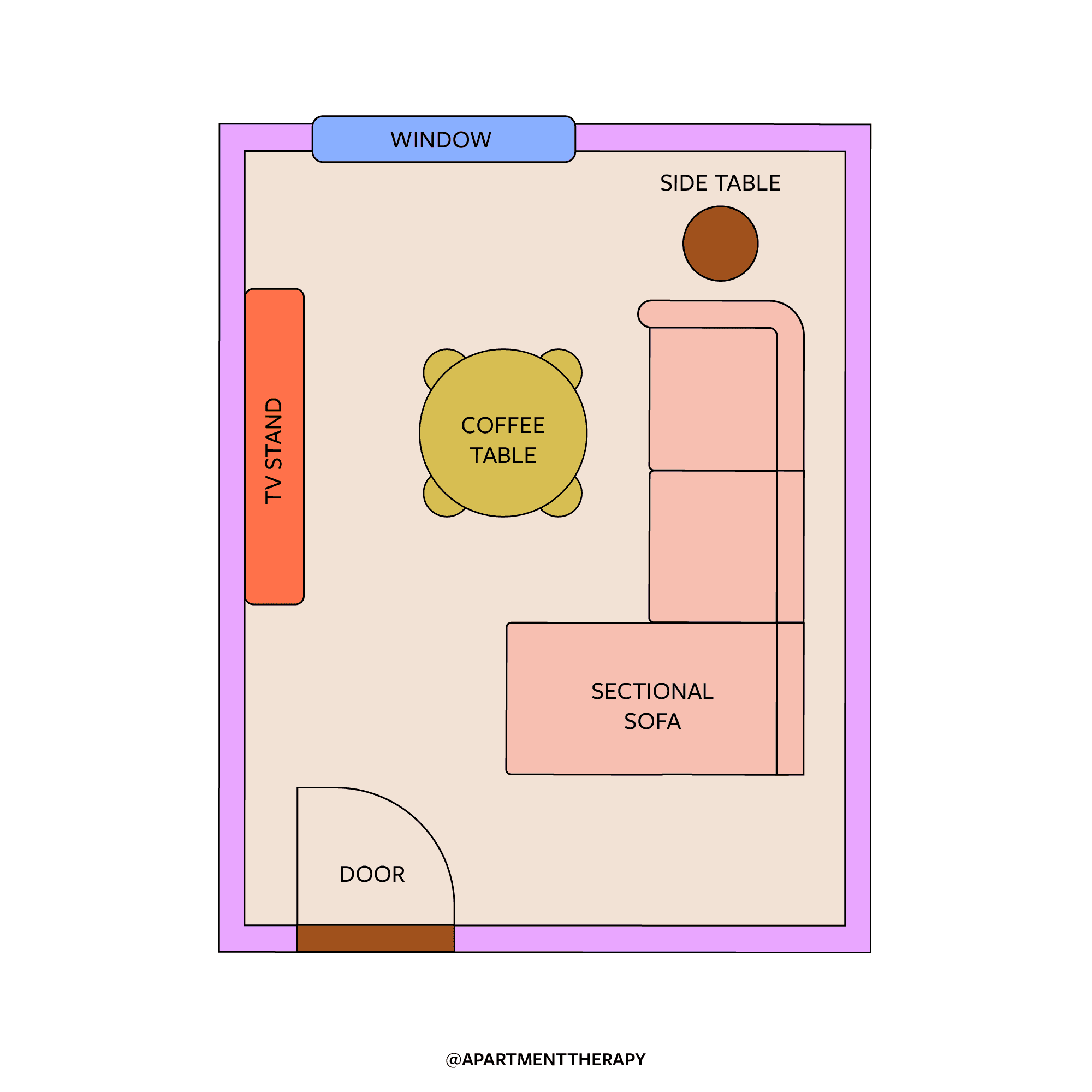 5 Best Small Living Room Layouts for Making the Most of Your Space |  Apartment Therapy, image size:2000x2000