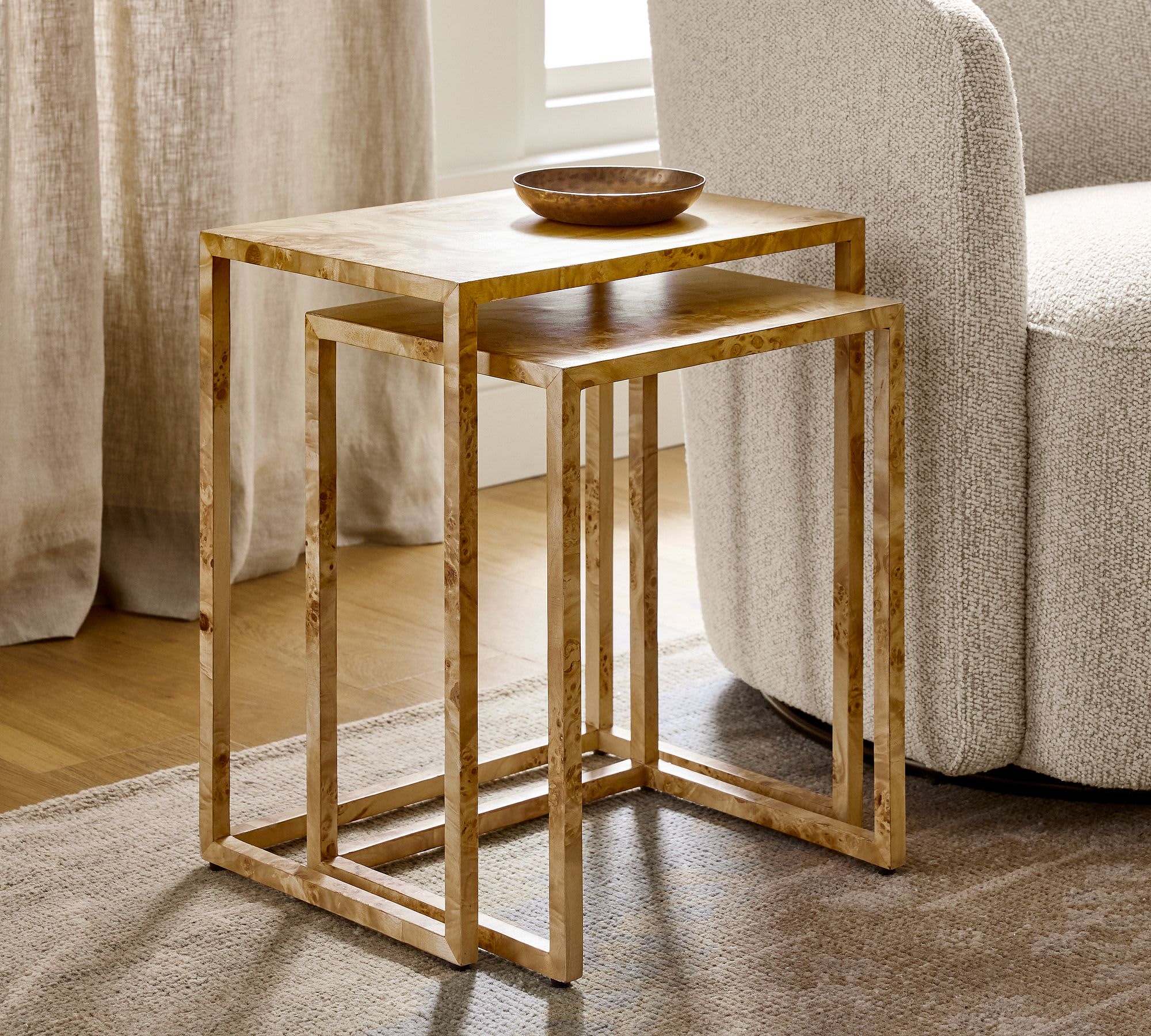 Pottery Barn's Nesting Burl Wood Tables Are a Must-Have