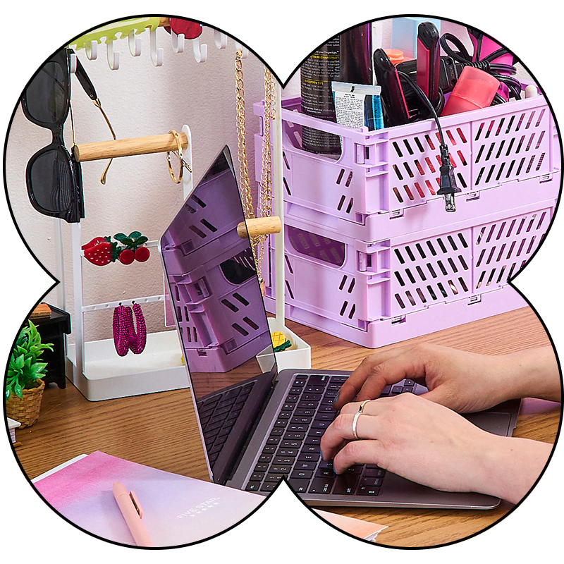 Person typing on their laptop