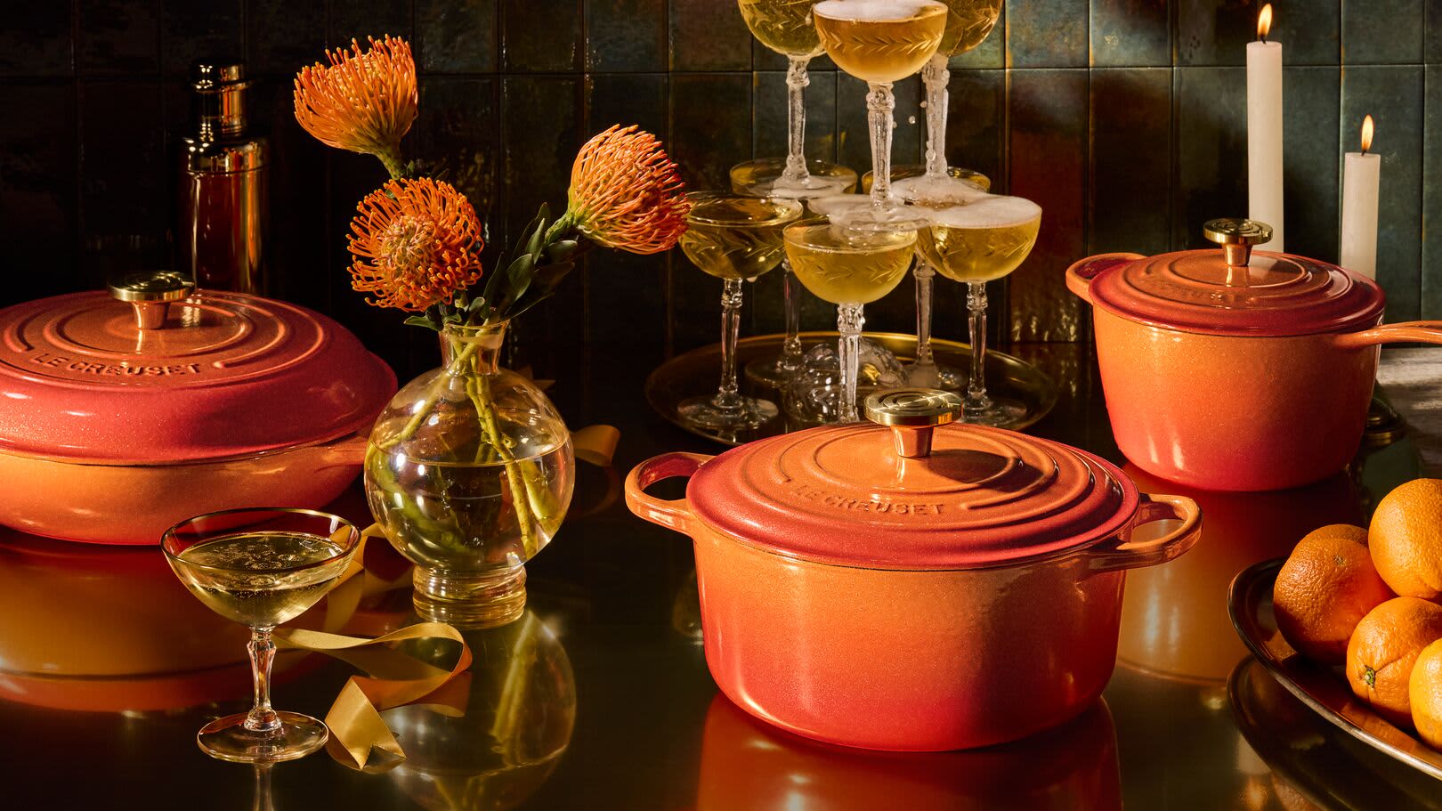 Cocotte Le Creuset 70ème Anniversaire - 8L Fonte émaillée Marron - Vintage France