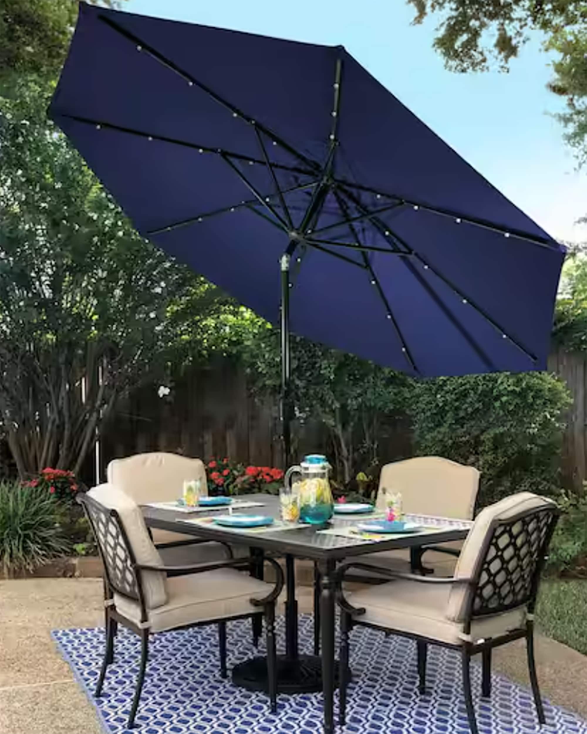black white stripped patio umbrella Amazon.com : Blissun 9' Outdoor Patio Umbrella, Striped Patio Umbrella,  Outdoor Table Umbrella, Market Umbrella with 8 Sturdy Ribs, Push Button  Tilt and Crank (Black & White Stripe) : Patio, Lawn & Garden