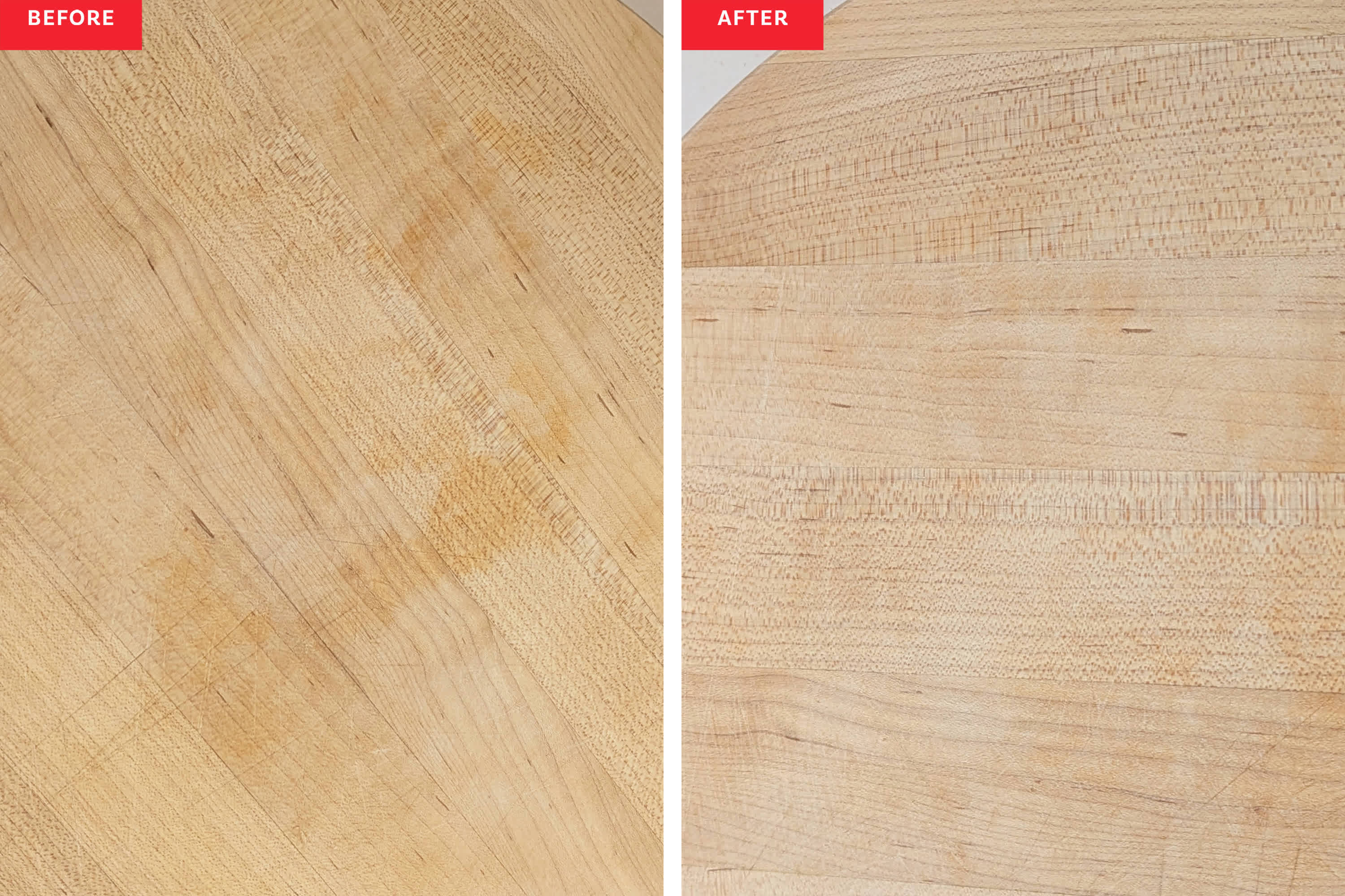 baking soda paste on bamboo stain removal before after