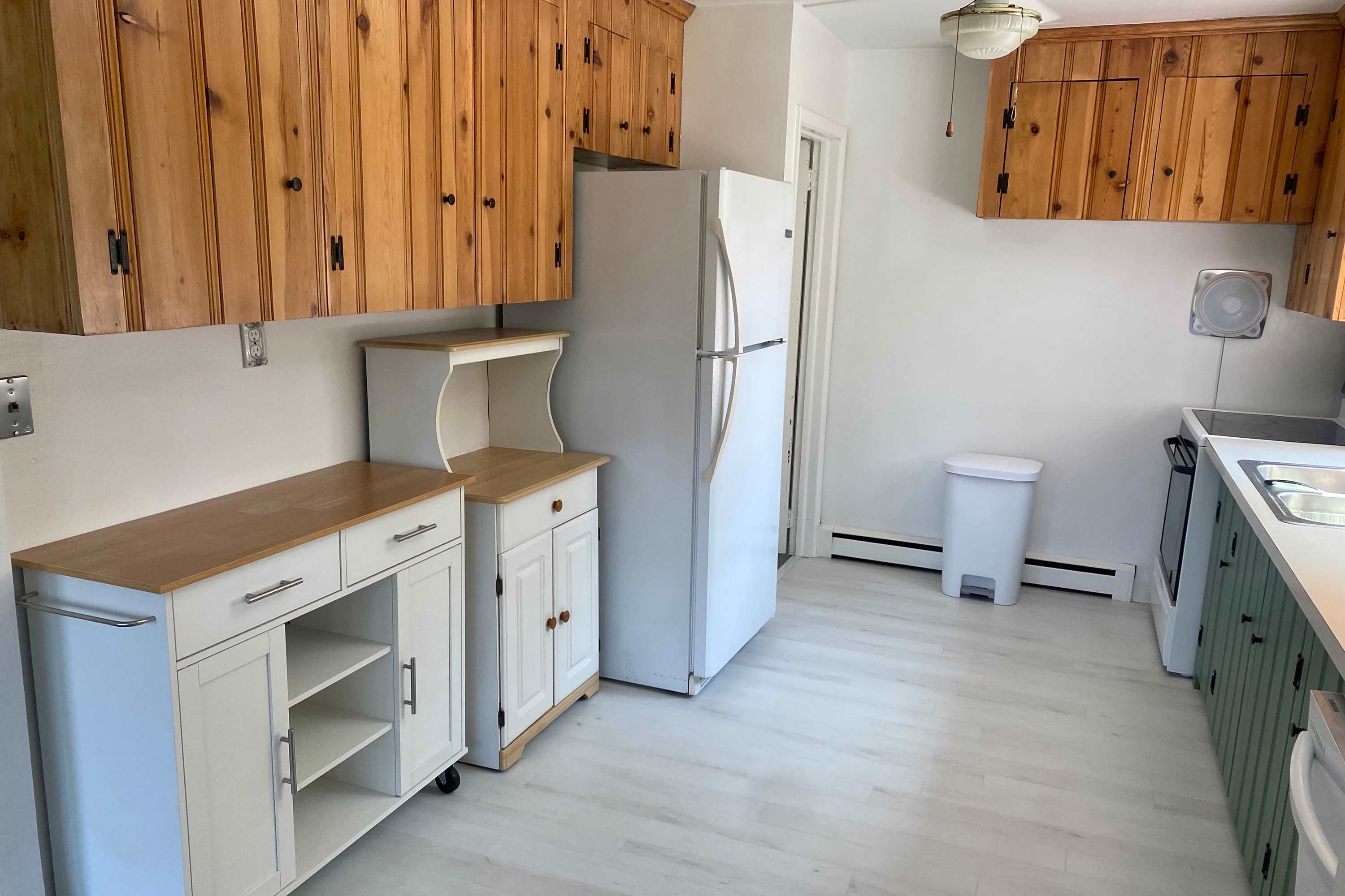 A 1956 “Knotty Pine” Kitchen Gets a Charming $2,460 Makeover | Apartment  Therapy, image size:3000x2000