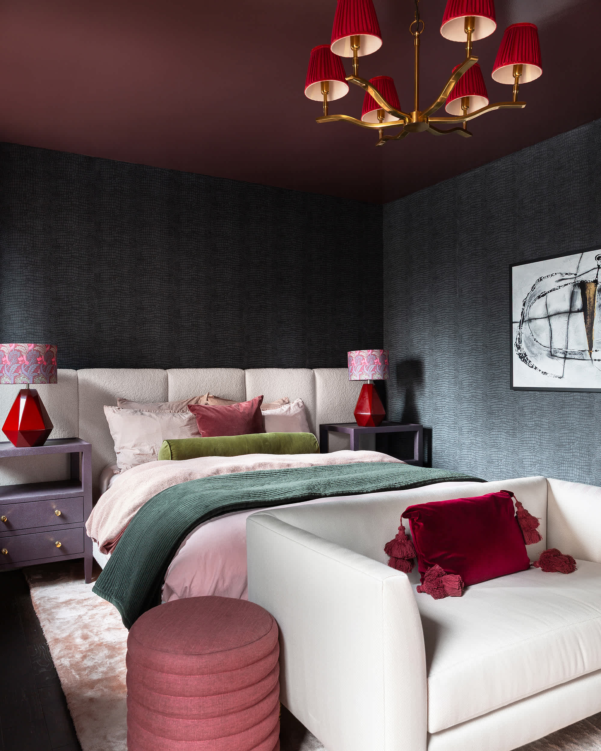 This Bedroom Got a Black \u0026 Burgundy “Boudoir” Makeover | Apartment Therapy, image size:2000x2500