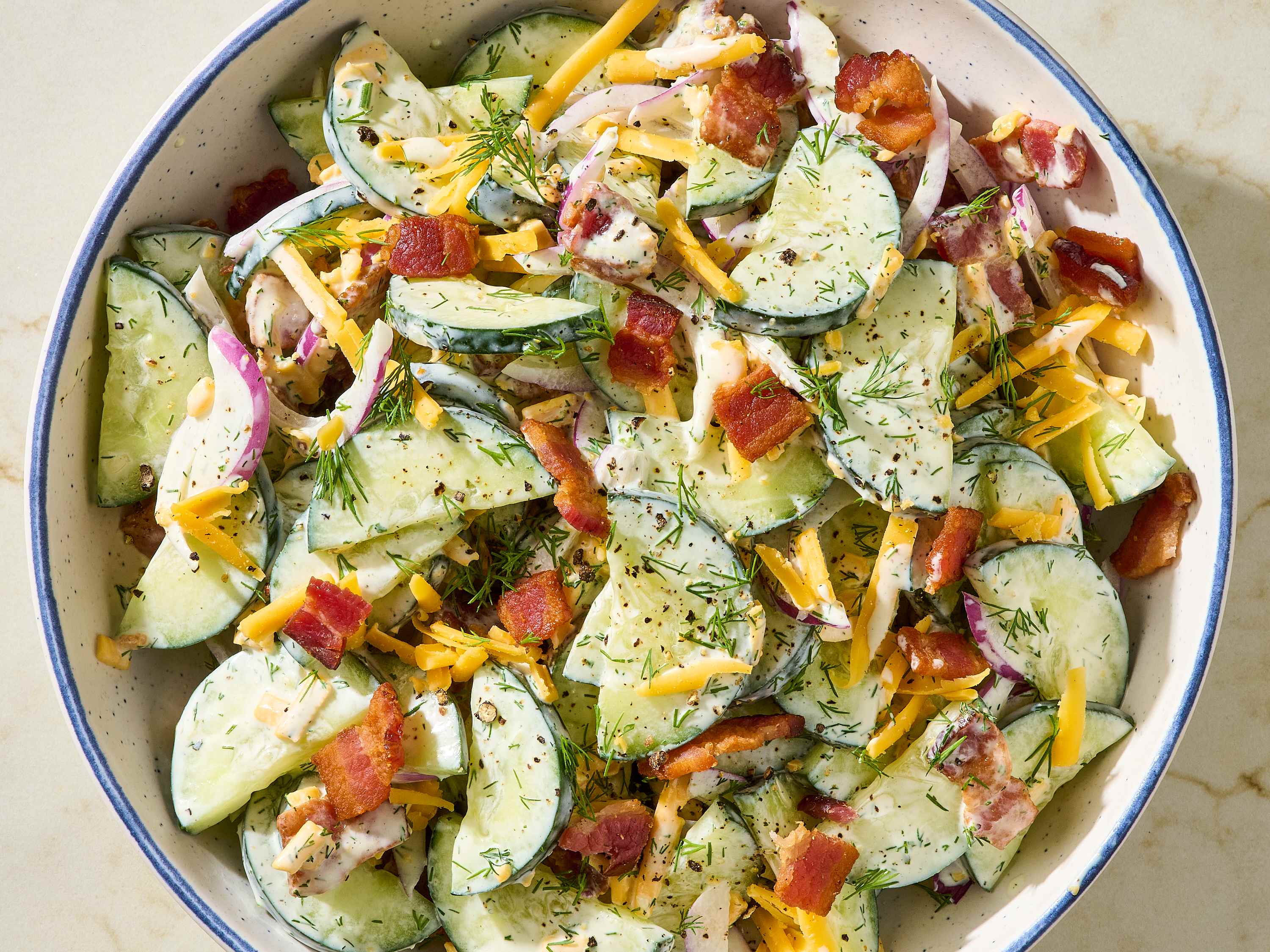 cucumber salad with ranch dressing Creamy Bacon and Cheddar Recipe Greek yogurt Size:US 42 Regular / EU 52 Regular indian style Summer Dresses for Active